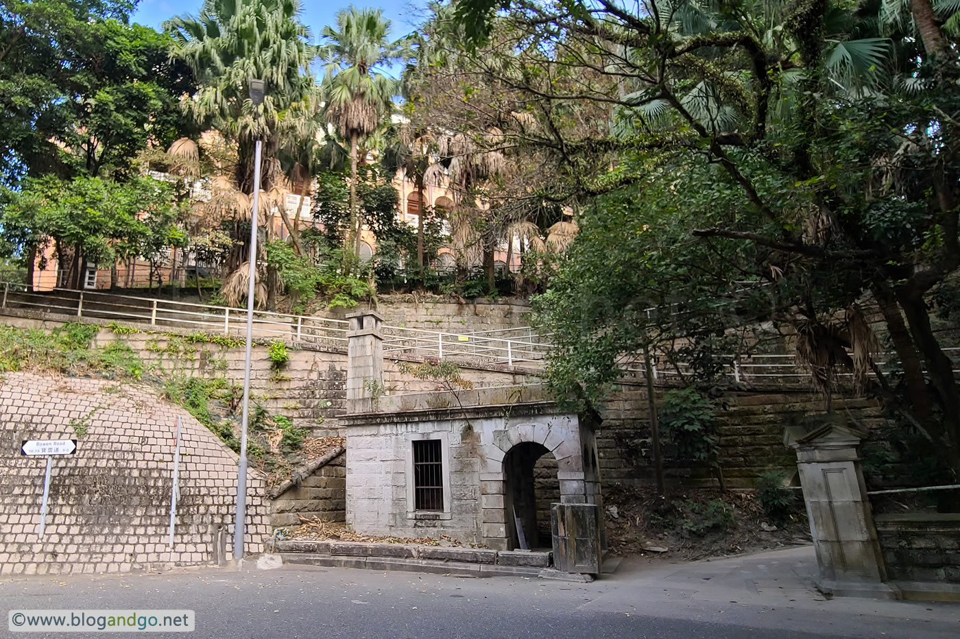 Bowen Road to Central - 'Stone House' and Former British Military Hospital